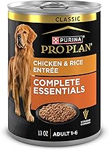 Purina Pro Plan Complete Essentials Classic Pate Dog Food, Chicken and Rice Entrée - (Pack of 12) 13 oz. Cans