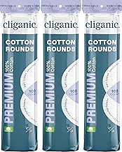 Cliganic Premium Cotton Rounds for Face (300 Count) - Makeup Remover Pads, Hypoallergenic, Lint-Free | 100% Pure Cotton (ONESIZE)