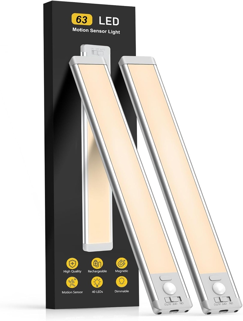 cabinets for the kitchen 14 7inch under cabinet lighting 2 pack rechargeable motion sensor light indoor 5 levels dimmable magnetic closet lights wireless under counter lights for kitchen stairs hallwa