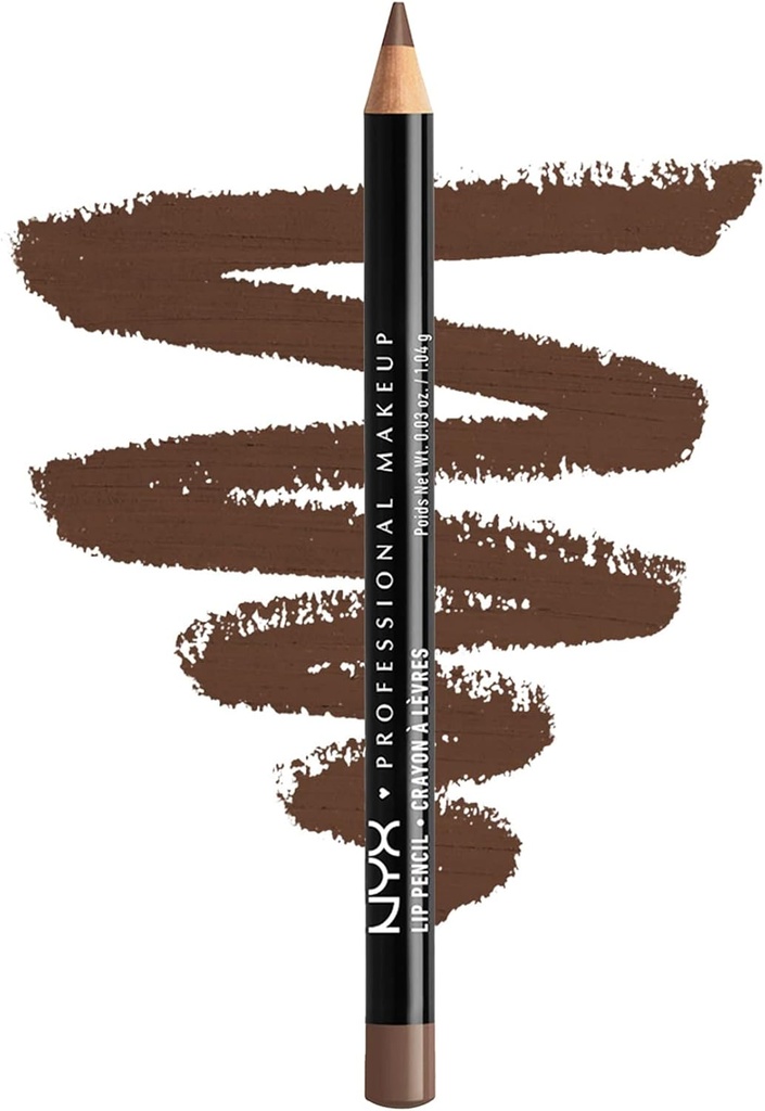 NYX PROFESSIONAL MAKEUP Slim Lip Pencil, Long-Lasting Creamy Lip Liner - Espresso (ONESIZE)