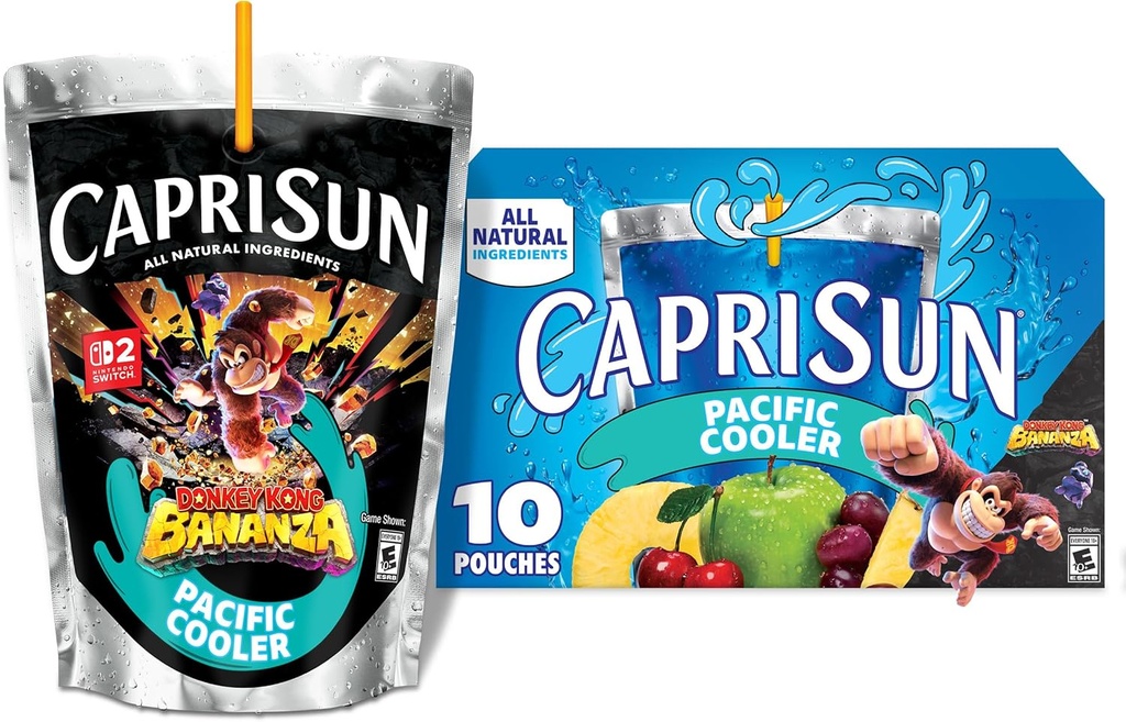 Capri Sun Pacific Cooler Mixed Fruit Flavored Juice Drink Blend, 10 ct Box, 6 fl oz Pouches