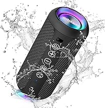 Ortizan Portable Bluetooth Speaker (1nd Gen), IPX7 Waterproof, Wireless, Big Sound and Deep Bass, TWS Pairing, 30Hrs of Playtime, Valentines Day Gifts for Him, Birthday Gifts for Men Women - Black