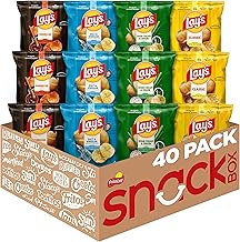 Lay's Potato Chips, 4 Flavor Variety Pack, 1 oz Single Serve Bags, (40 Pack)