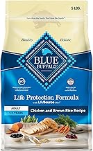 Blue Buffalo Life Protection Formula Adult Dry Dog Food, Helps Build and Maintain Strong Muscles, Made with Natural Ingredients, Chicken & Brown Rice Recipe, 5-lb. Bag