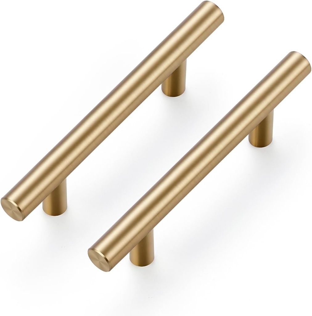 Ravinte 30 Pack 5 Inch Cabinet Pulls Champagne Bronze Stainless Steel Kitchen Drawer Pulls Cabinet Handles 5 InchLength, 3 Inch Hole Center (ONESIZE)