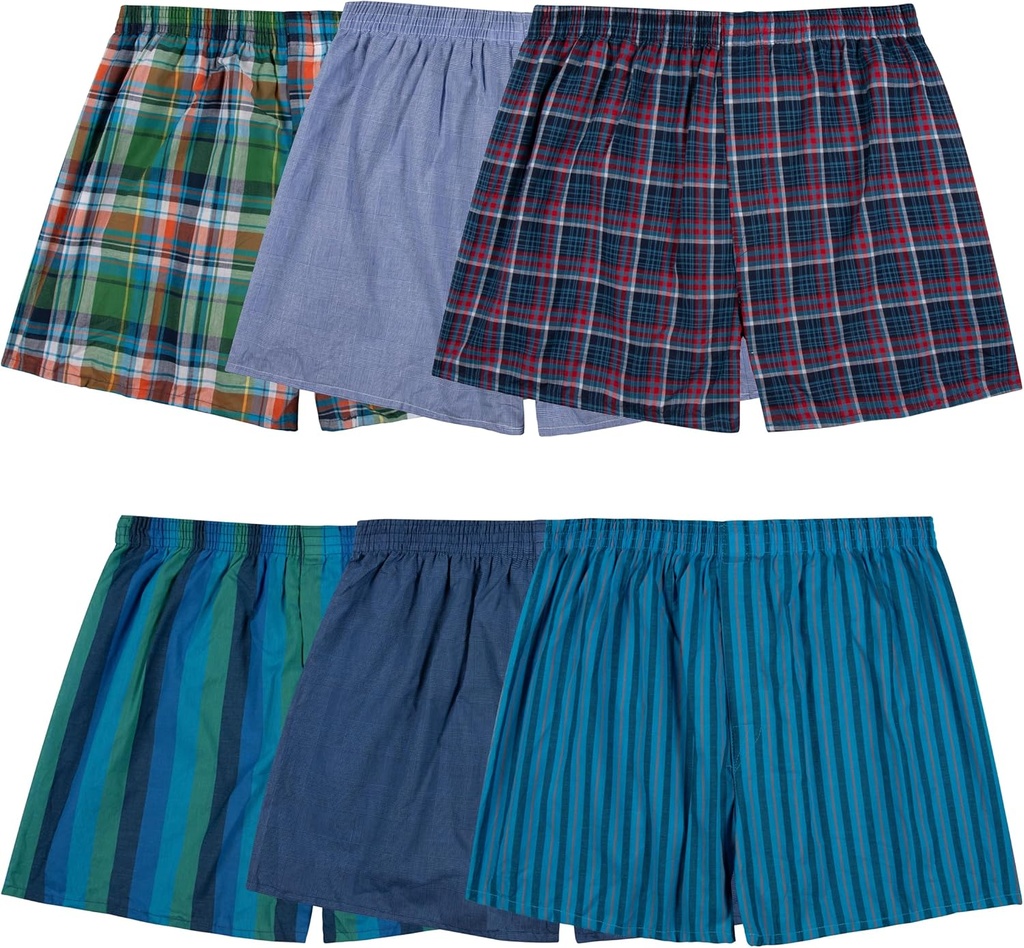 Men's Tag-Free Boxer Shorts (Knit & Woven)