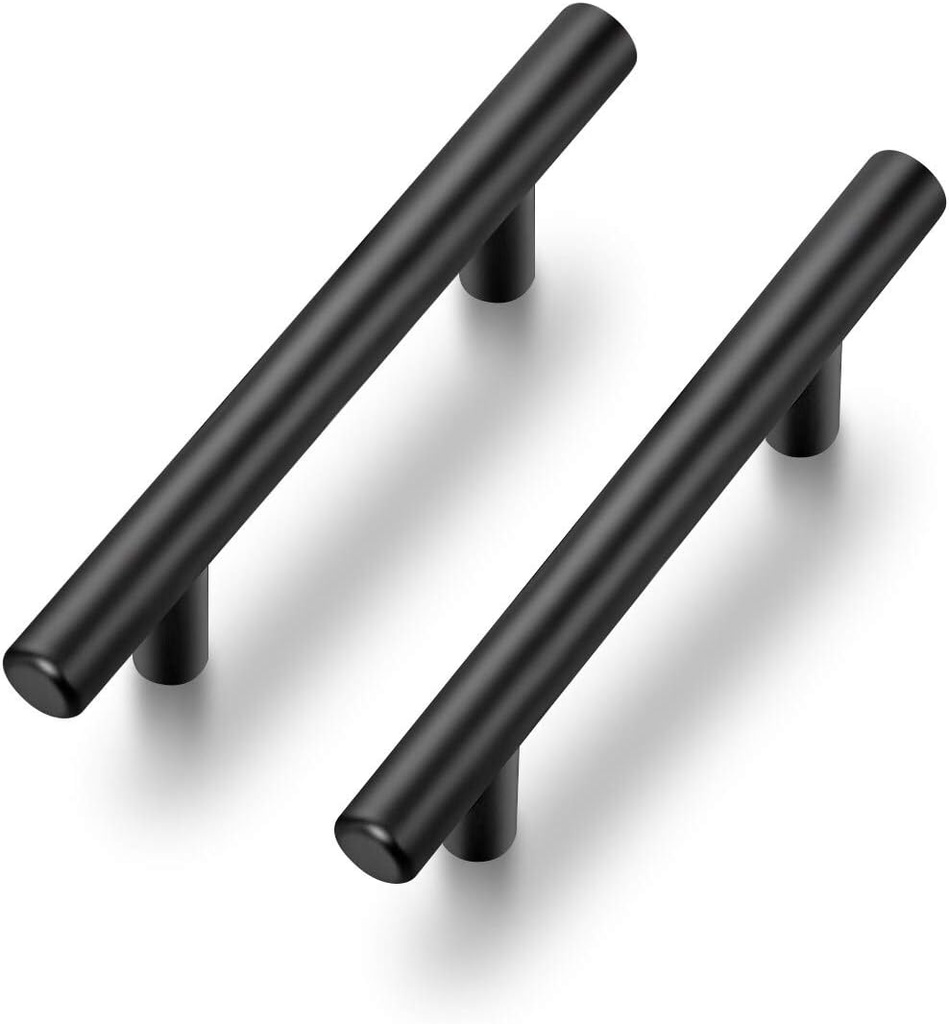 Ravinte 30 Pack | 5 Inch Cabinet Pulls Matte Black Stainless Steel Kitchen Drawer Pulls Cabinet Handles 5 InchLength, 3 Inch Hole Center (ONESIZE)