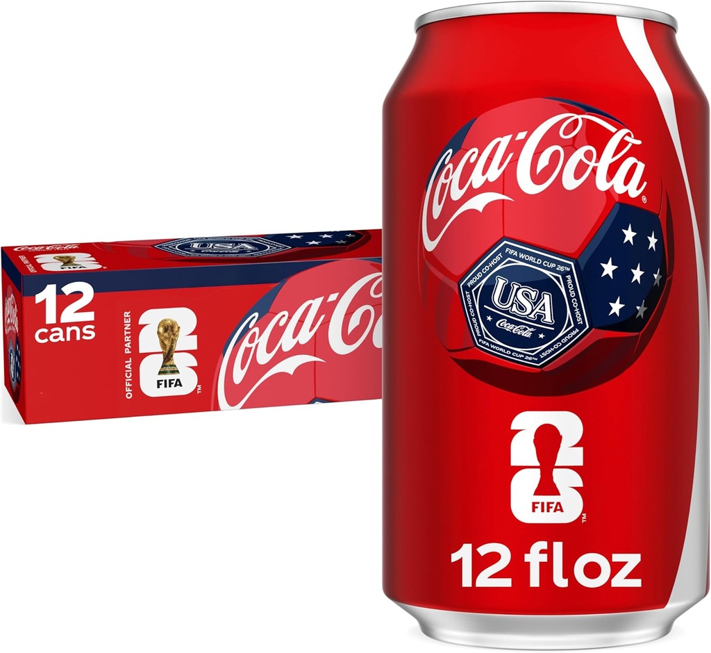 Coca-Cola Fridge Pack Soda Soft Drink, 12 fl oz Cans, 12 Pack - Classic Cola Soda Cans