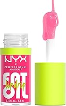 NYX PROFESSIONAL MAKEUP Fat Oil Lip Drip, Moisturizing Lip Oil Gloss, Vegan Tinted Formula, Up to 12 HR Hydration - Missed Call (Sheer Pink)