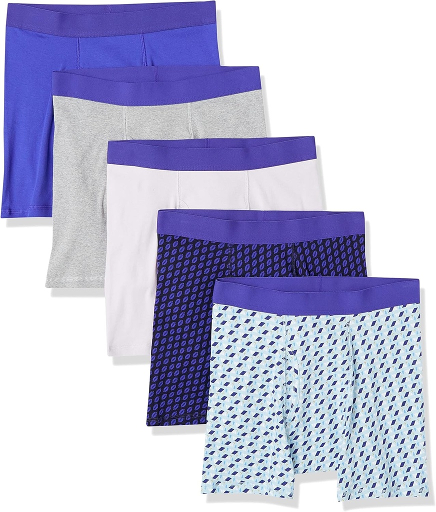 Men's Underwear Boxer Briefs, Comfortable Cotton, Tag-Free