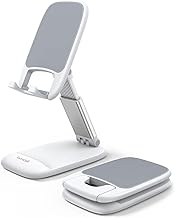 Lamicall White Cellphone Stand, Xmax Gift for Men Women Mother Father Girls Boys Coworkers, Desk Accessories, Telephone Stands, Workspace Organizersf, Gifts for Christmas
