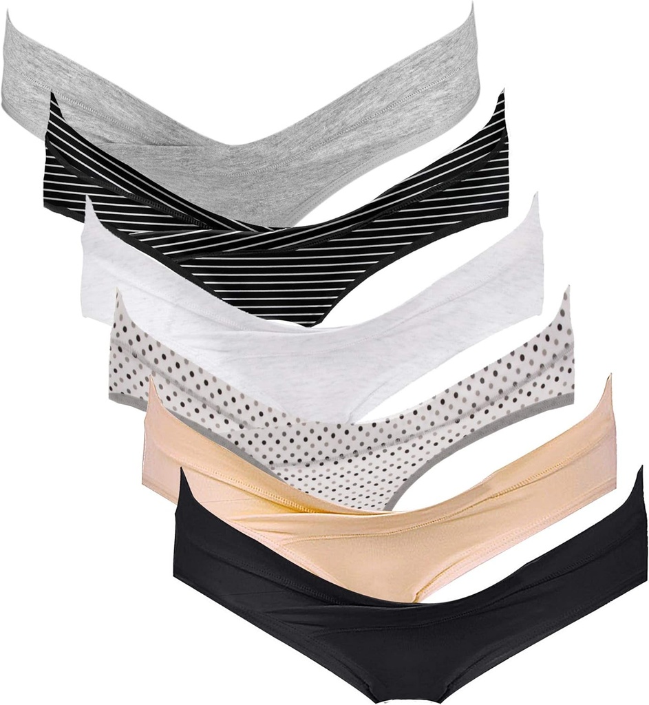 Cotton Maternity Underwear Under the Bump Pregnancy Postpartum Bikini Panties (ONESIZE)