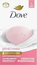 Dove Beauty Bar Soap Pink Rosa, 6 Bars for Soft, Smooth Skin, Cleans & Moisturizes 3.75 oz
