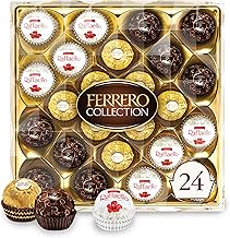 Ferrero Collection Gourmet Gift Box, 24 Assorted Confections with Hazelnut, Dark Chocolate and Coconut, 9.1 oz