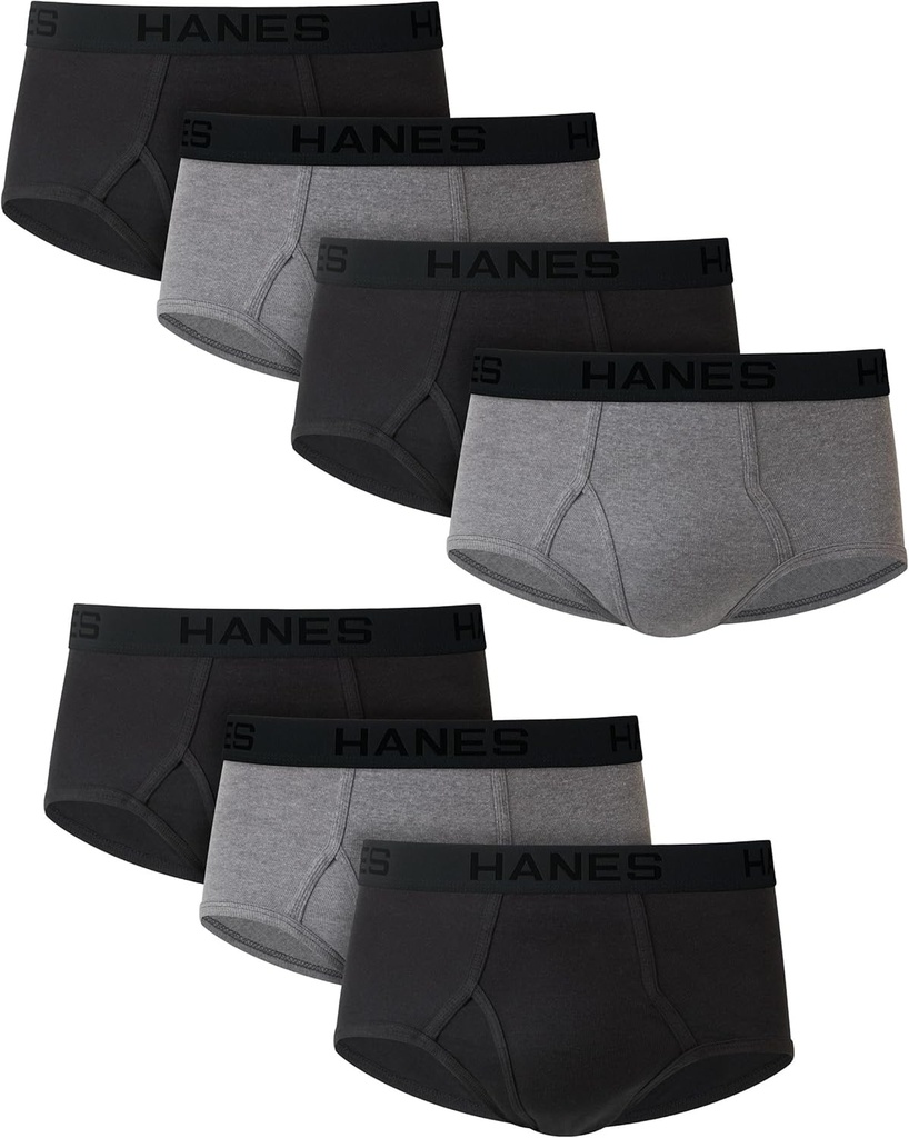 Men's Underwear Briefs Pack, 7-Pack, Sexy Men's Underwear, Cool & Breathable Cotton Underwear, Wicking, Black