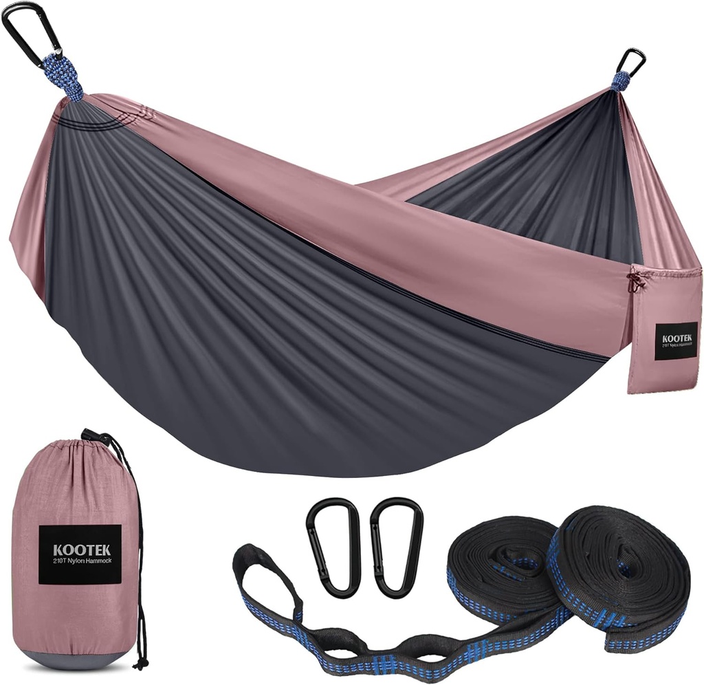 outdoor camping equipment kootek camping hammock portable hammocks with tree straps attached carry bag camping essentials gear perfect for outside indoor hiking beach backpack travel