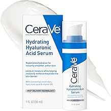 Cerave Hyaluronic Acid Serum for Face with Vitamin B5 and Ceramides, Hydrating Face Serum for Dry Skin, Fragrance Free, 1 Ounce