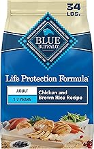 Blue Buffalo Life Protection Formula Chicken & Brown Rice Adult Dry Dog Food, Supports Immunity with Antioxidant-Rich LifeSource Bits, Promotes Healthy Muscle Development, Skin & Coat Health, 34 lbs.