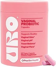 O Positiv URO Vaginal Probiotics for Women pH Balance with Prebiotics & Lactobacillus – Vaginal Health Supplement – Promote Healthy Vaginal Odor & Flora, 60 Count (Pack of 1), 1 Month Supply