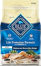 Blue Buffalo Life Protection Formula Adult Dry Dog Food, Helps Build and Maintain Strong Muscles, Made with Natural Ingredients, Chicken & Brown Rice Recipe, 34-lb. Bag