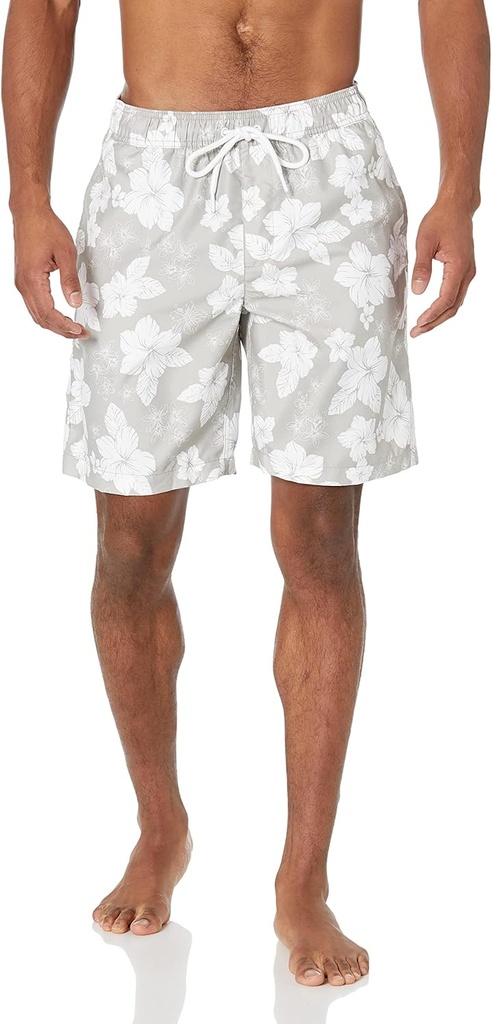 Men's 9" Swim Trunks with Mesh Lining, Pockets, Drawstring Closure