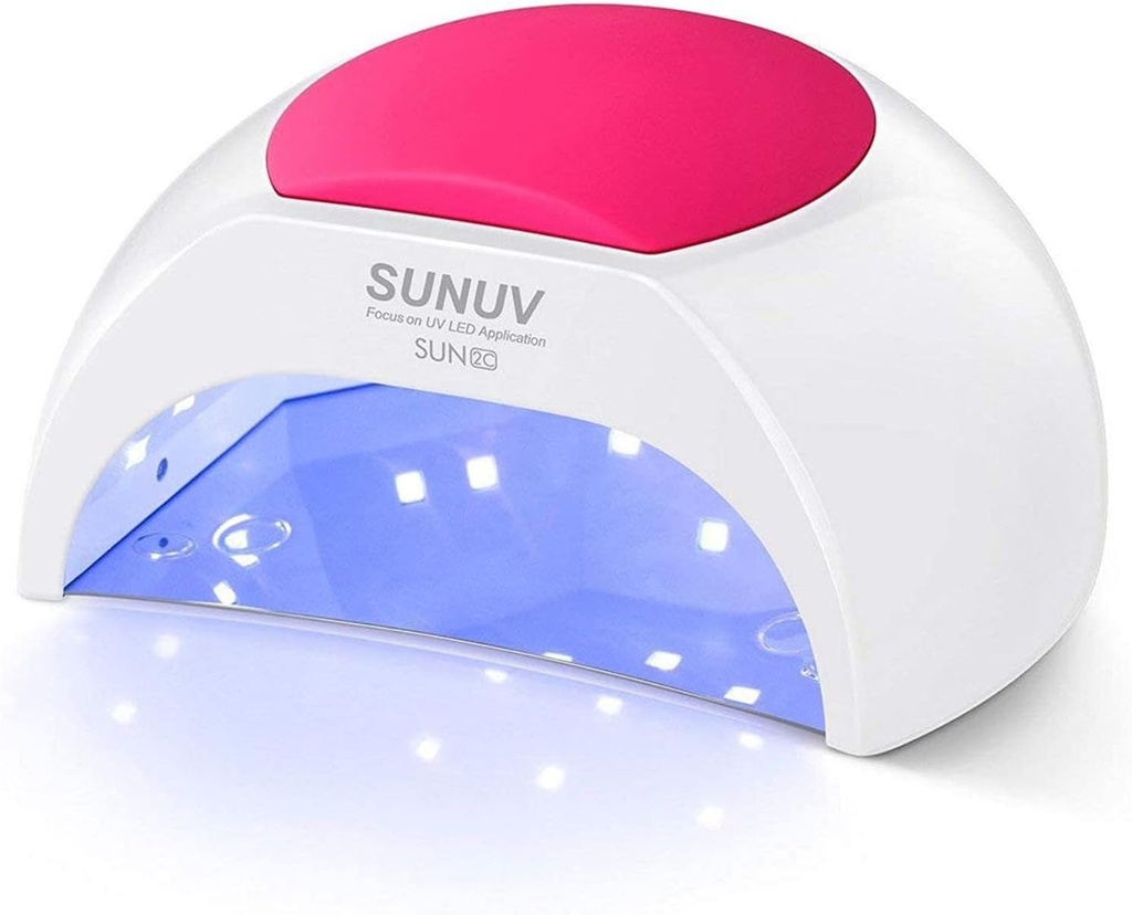 SUNUV SUN2C UV Light for Nails, UV LED Nail Lamp with 4 Timer Settings, Curing Lights Compatible with All Gel Polish Rose (ONESIZE)