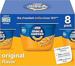Kraft Mac and Cheese, 8 Cups, for Easy Dinner or Dinner Sides, Original Flavor, No Artificial Flavors, Preservatives or Dyes, 2.05 oz