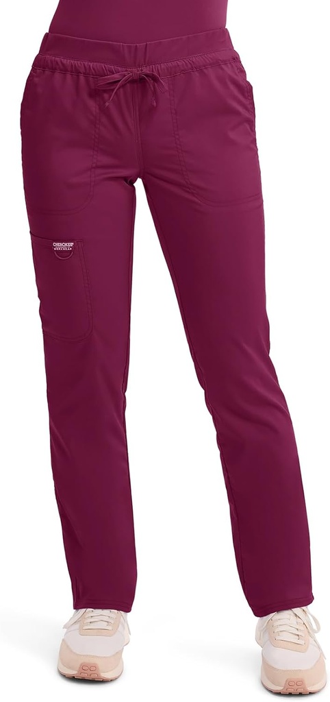Cherokee Scrubs for Women Mid Rise Tapered Leg Drawstring Pant with 5 Pockets, Cargo Bottom with 2 Way Stretch Fabric- WW105