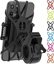 TruActive Premium Bike Phone Mount Holder | Universal Cell Phone Mount for 4"-7" Phones | Includes 6 Reusable Color Bands | Tool Free Handlebar Mount for Bicycle, Motorcycle, Electric Scooter, ATV