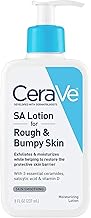 CeraVe SA Lotion for Rough & Bumpy Skin, Vitamin D, Hyaluronic Acid, Lactic Acid & Salicylic Acid Lotion, Fragrance Free & Allergy Tested, 8 Ounce