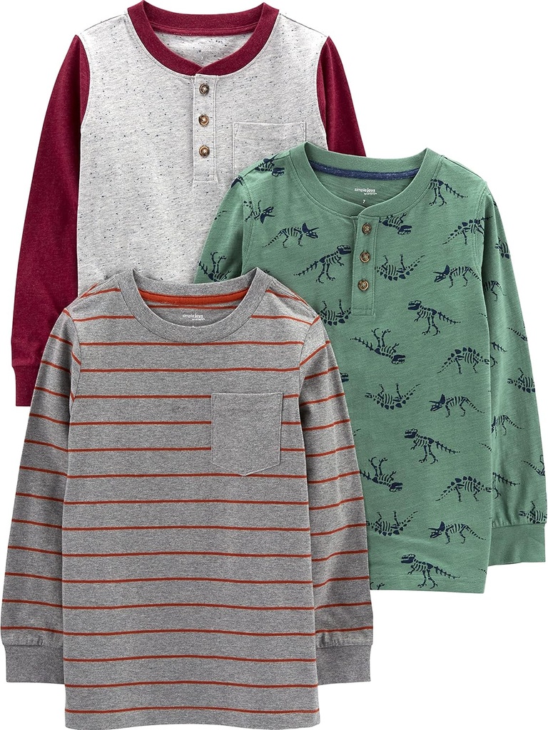 Boys 3-Pack Long Sleeve Shirts