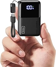 INIU Portable Charger, Ultra Mini 10000mAh 45W Fast Charging Power Bank, USB C Battery Pack with Cable, Flight-Safe Travel Powerbank for iPhone 17 16 15 Pro Max, Samsung S26, Xiaomi 17 Pro, iPad etc