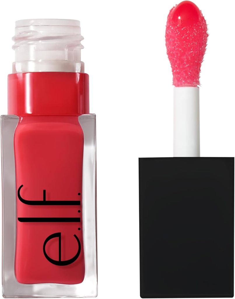 e.l.f. Glow Reviver Lip Oil, Nourishing Tinted Lip Oil For A High-shine Finish, Infused With Jojoba Oil, Vegan & Cruelty-free, Red Delicious