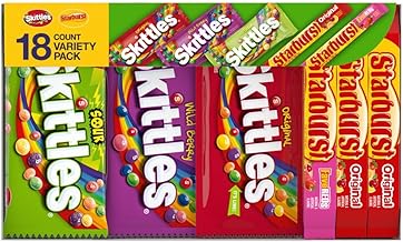 SKITTLES & STARBURST Assorted Candy Variety Pack for Holidays, Gifts, Parties, Candy Assortment, 37.05 oz (18 Count) Bulk Box