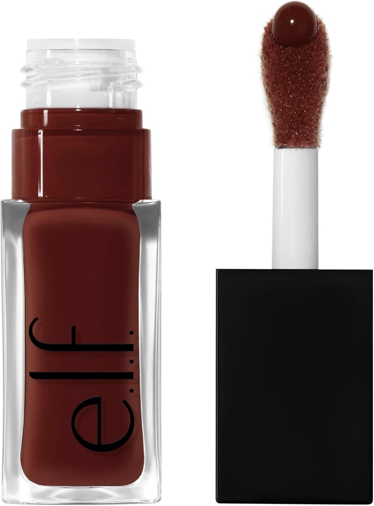 e.l.f. Glow Reviver Lip Oil, Nourishing Tinted Lip Oil For A High-shine Finish, Infused With Jojoba Oil, Vegan & Cruelty-free, Hot As Fudge
