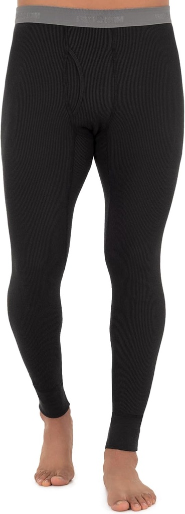 Mens Recycled Premium Waffle Thermal Underwear Long Johns Bottom (1, 2, 3, and 4 Packs)