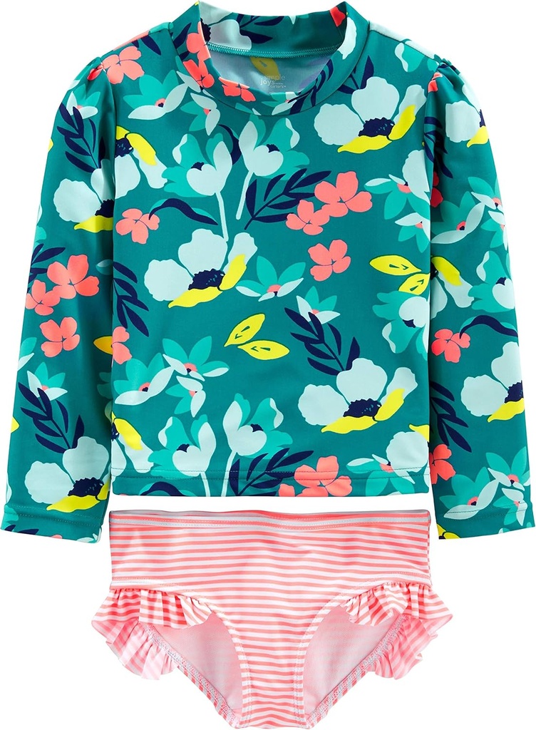 baby-girls 2-Piece Assorted Rashguard Sets