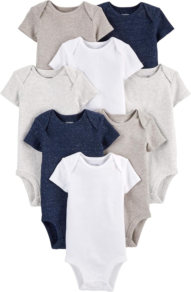 Baby 8-Pack Short-Sleeve Bodysuit (ONESIZE)