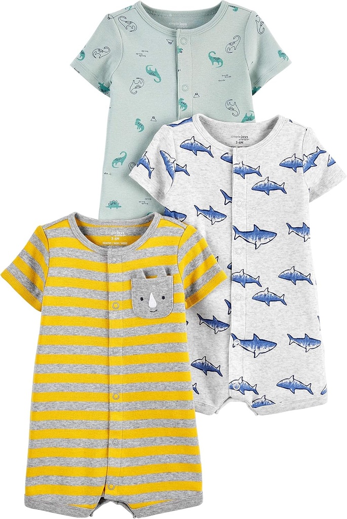 Baby 3-Pack Snap-up Rompers