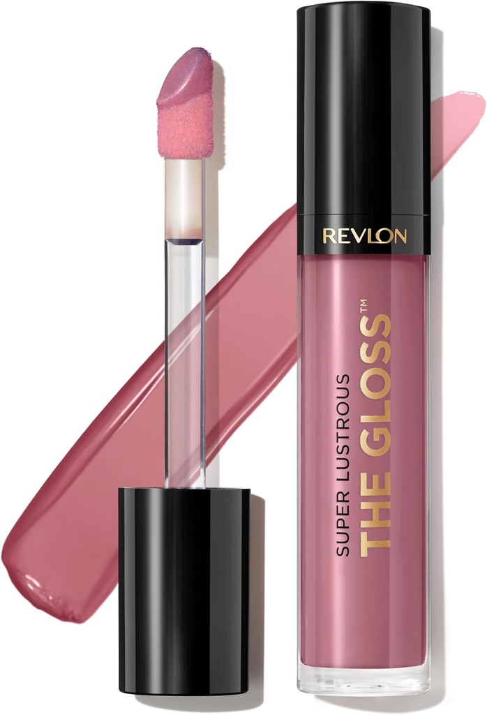Revlon Super Lustrous Lip Gloss, Non-Sticky, Hydrating, High Shine Finish, 306 Taupe Luster, 0.13 oz