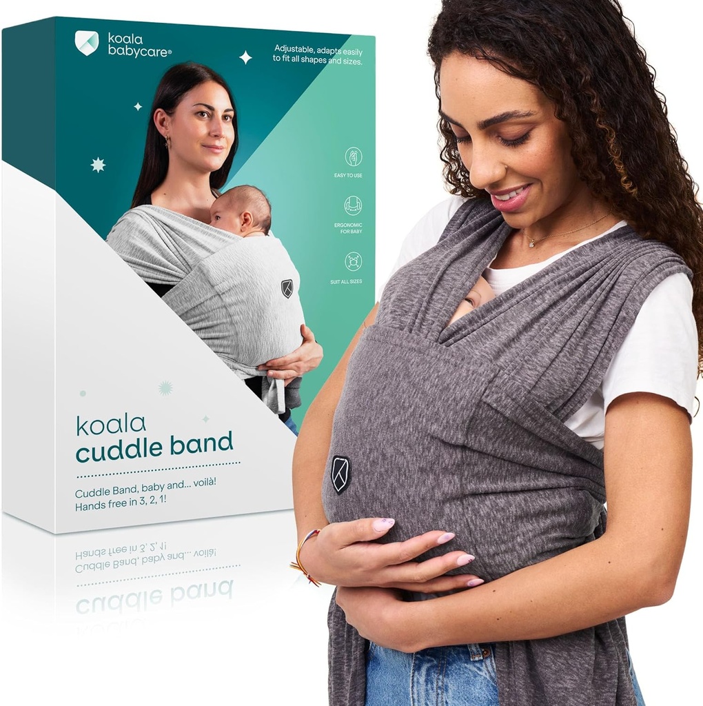 Koala Babycare Baby Carrier Wrap Up to 22lbs - Baby Sling Easy to Wear As a T-Shirt - Original Baby Carrier Newborn to Toddler - One Size Fits All - Baby Wraps Carrier (ONESIZE)