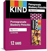 KIND Bars, Pomegranate Blueberry Pistachio, Healthy Snacks, Gluten Free, 5g Protein 12 Count