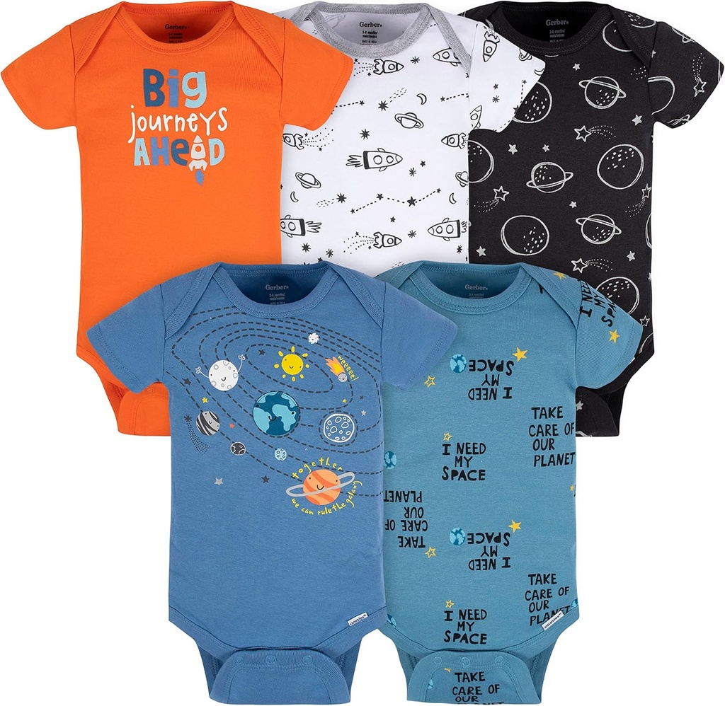 Baby Boys' 5-pack Variety Onesies Bodysuits