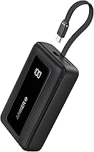 Anker Zolo Power Bank (2025 Upgraded Version), 20,000mAh 30W High-Speed Portable Charger with Built-in USB-C Cable, Battery Pack for iPhone 17/16 / 15 Series, Galaxy, and More