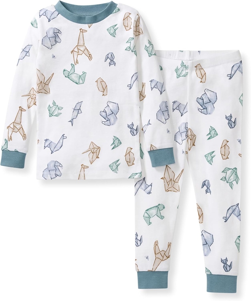 Boys' 2-Piece Long Sleeve Tee and Pants Organic Cotton Pajama Set