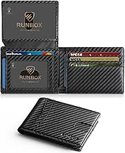 RUNBOX Wallet for Men Slim Rfid Leather 2 ID Window With Gift Box | Slim, Rfid, 2 ID Window, With Gift Box, Slim, Rfid (ONESIZE)