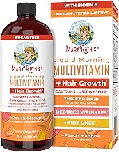 美妆 maryruth s liquid multivitamin hair growth clinically tested for thicker hair facial wrinkles in women biotin 10000mcg lustriva hair growth supplement skin care age 18 30 fl oz