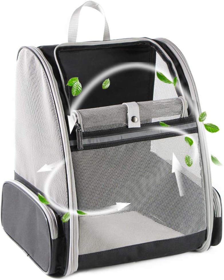 Texsens Innovative Traveler Bubble Backpack Pet Carriers for Cats and Dogs (Black) (ONESIZE)
