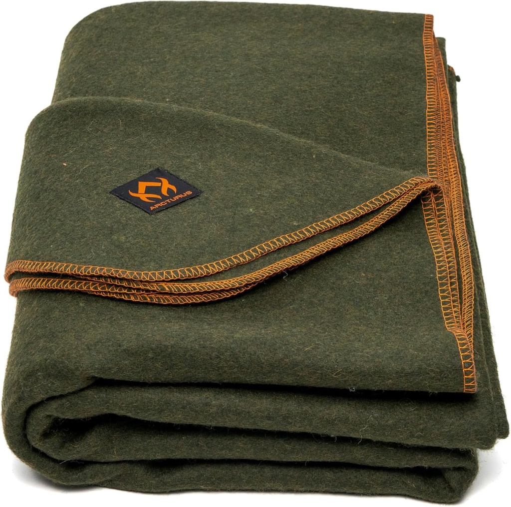 outdoor camping equipment 毛毯 arcturus military wool blanket - warm thick washable - great for outdoors camping stadium blanket picnics travel - car bushcraft survival kits