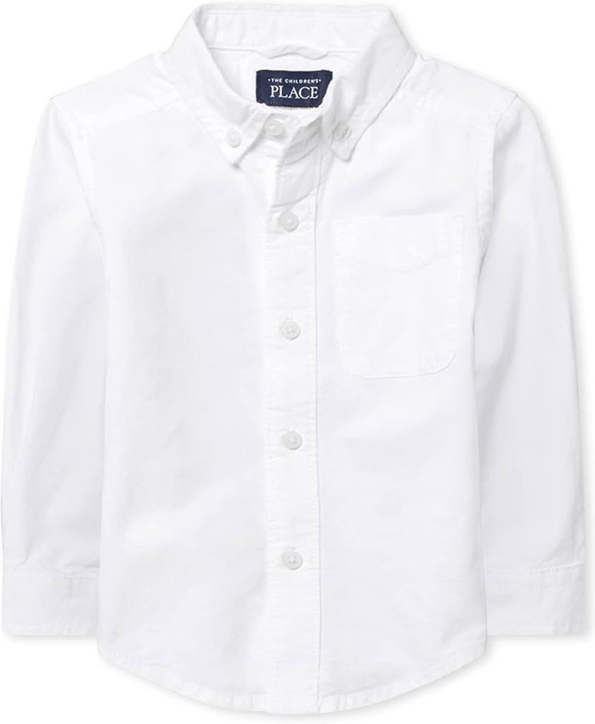 Baby Boys Long Sleeve Oxford Button Down Shirt (ONESIZE)
